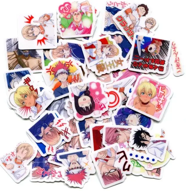 

40 шт. в упаковке, пищевые войны! Shokugeki no Soma Z 291 (3-4 см), наклейка «сделай сам»