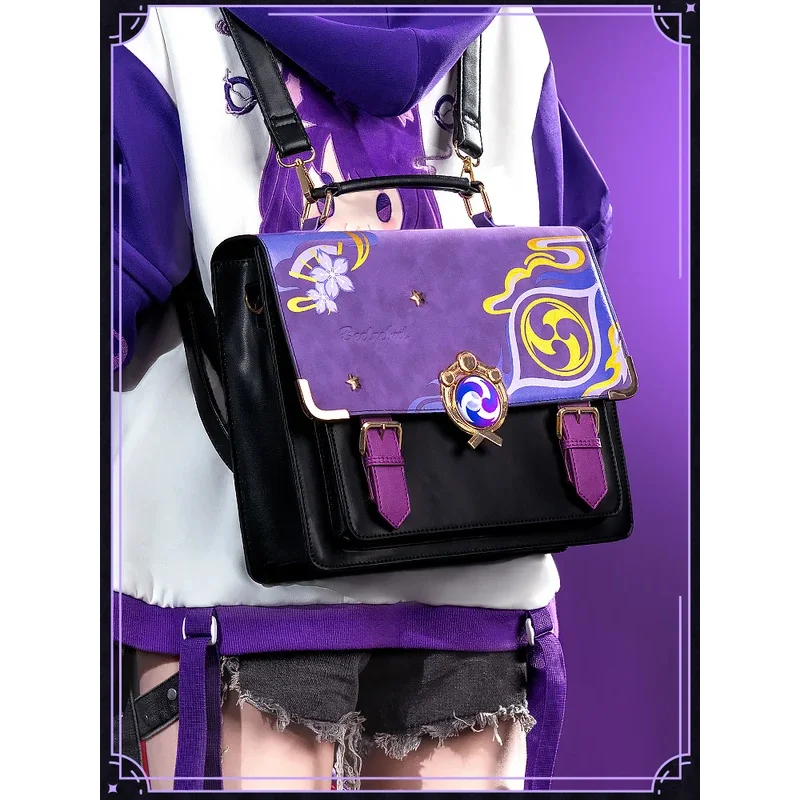 FC6Game Genshin Impact Raiden Shogun Cosplay Themed Bag Rucksack Requisiten Anime JK Bag Musou Isshin Anhänger Halloween Carniva@FC8!