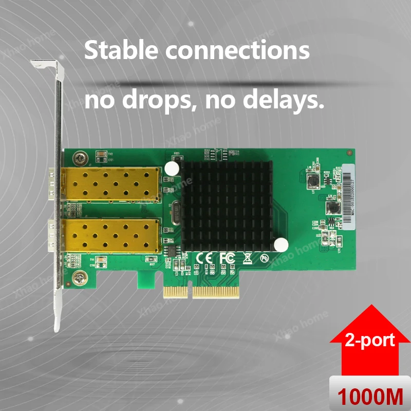 듀얼 포트 PCI-E 기가비트 LC 광섬유 네트워크 카드 I82576 칩 X4 SFP 슬롯(단일/다중 모드) ESXi, 데스크탑 및 서버용 LAN으로 깨우기