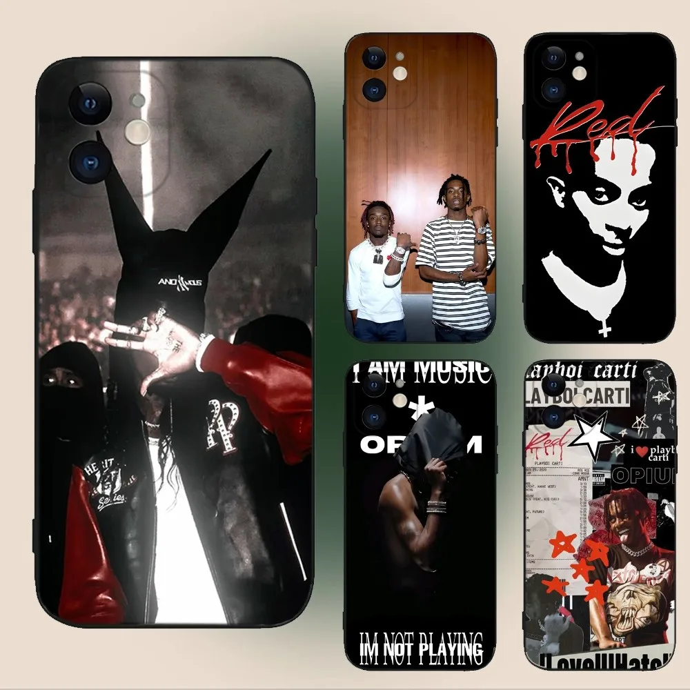 

Rap Playboi Carti Phone Case For iPhone 17 16 15 11 12 14 13 Pro Max Mini X XS XR 7 Plus 16E Shockproof Silicone Cover Fundas