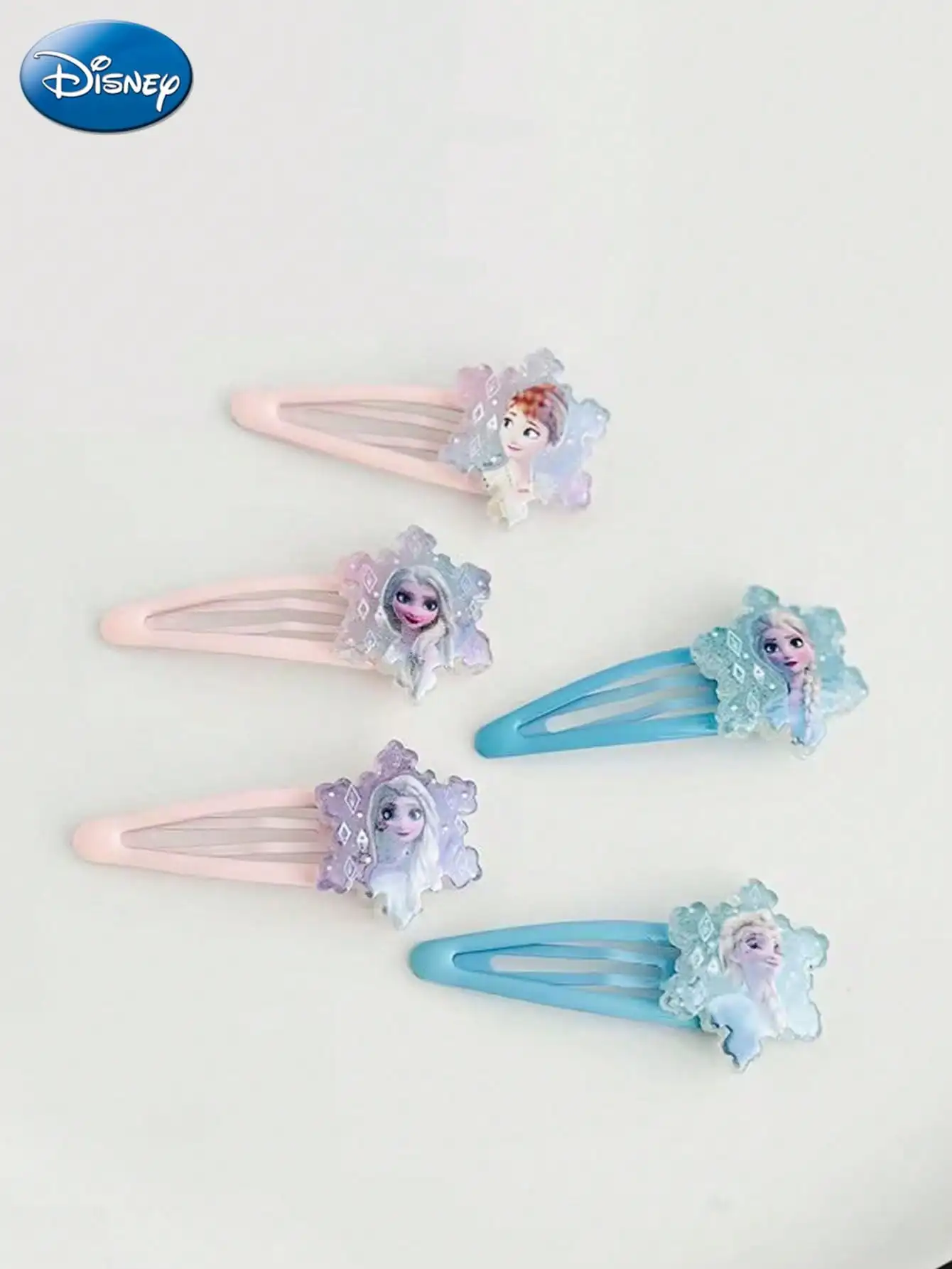 5 PCS Disney Officially Licensed Frozen Anna & Elsa Hair Clips Colorful & Cute Perfect Holiday Gift & Daily Wear Hair Accessorie