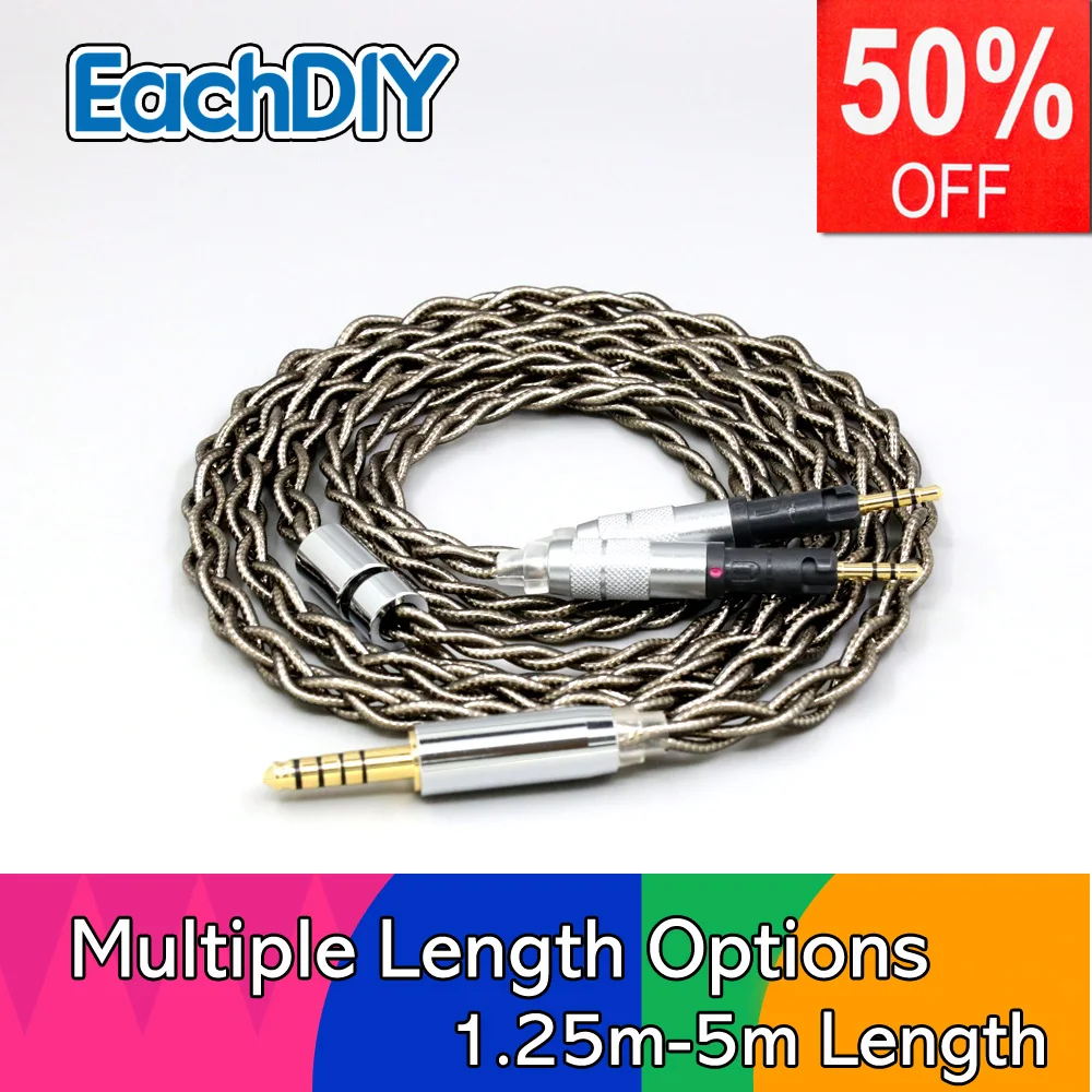 99% Pure Silver Palladium + Graphene Gold Earphone Shielding Cable For Audio-Technica ATH-R70X ATH-R70XA headphone LN008223