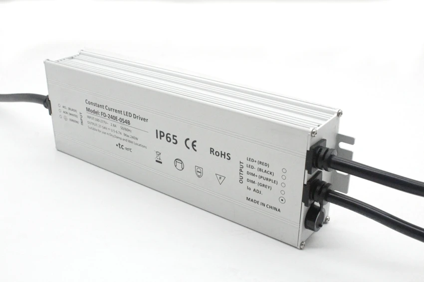 240W 277Vac Wide Range input Constant Current led driver rohs