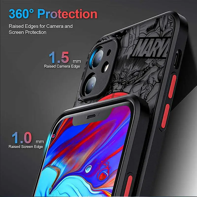 Clear Matte Phone Case for iPhone 15 14 13 12 11 pro Max 13 12 Mini XS XR X 7 8 6 6S plus Marvel Avengers Groot Deadpool Cover