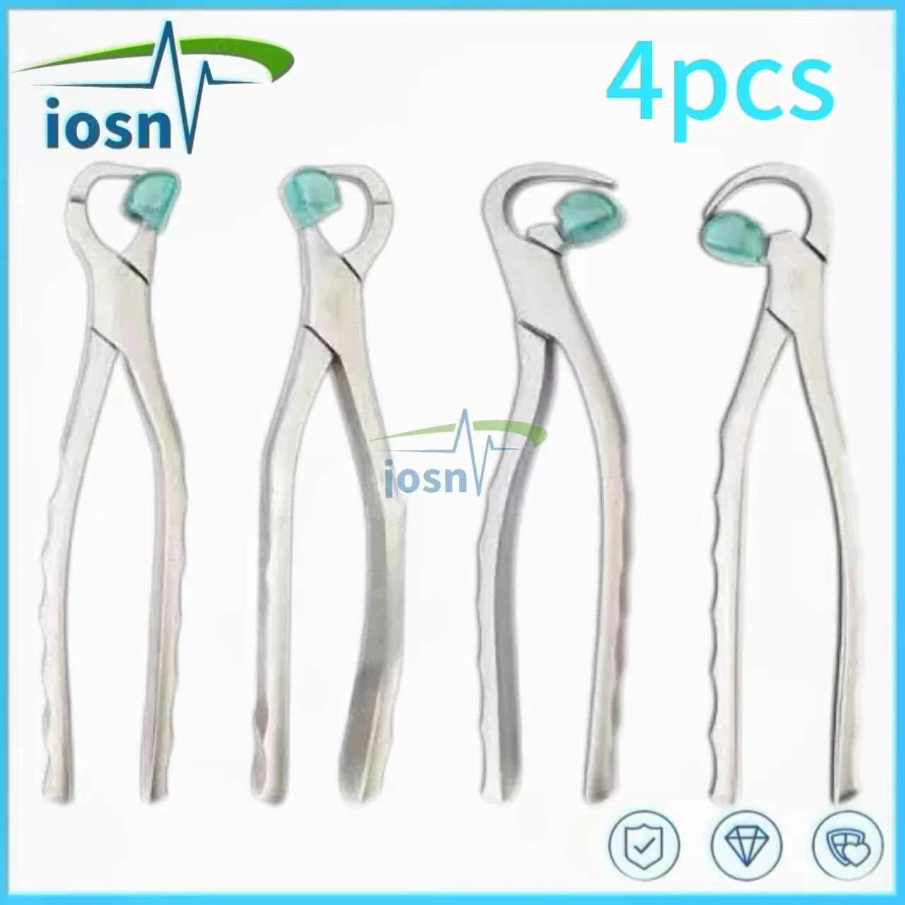 

4 pcs Dental Teeth Extraction Forceps Set Germany stainless steel Adult Extracting Plier Dental Elevator Dentist Surgical Tool