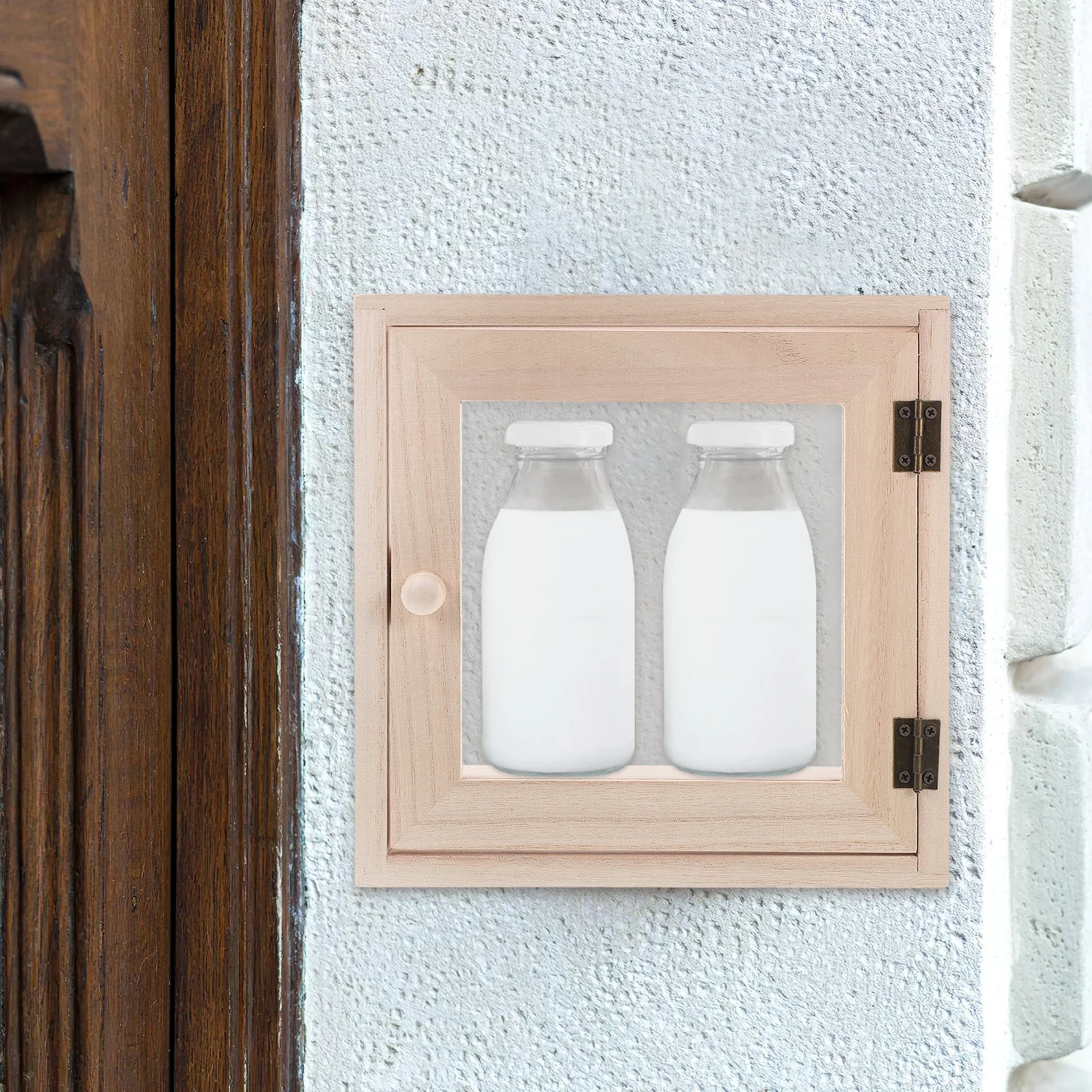 

Wall Mounted Milk Box 7.86 X 7.86 X 5.89 In Lockable Outdoor Letter Box For Villa Weatherproof Mail Storage Container