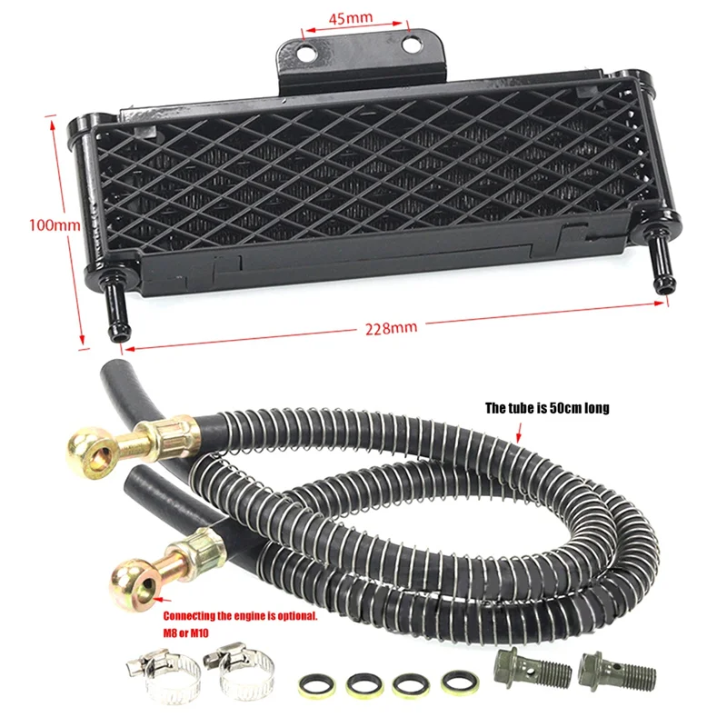 Motorcycle Radiator M10 Interface Engine Oil Cooler 50-160Cc ATV Oil Cooling