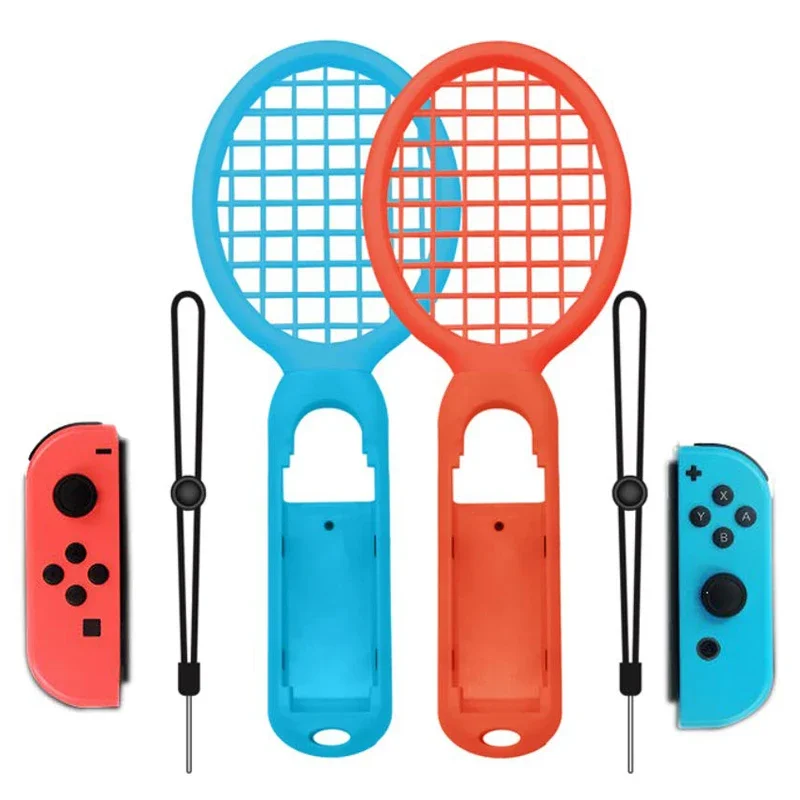 DroppshipingTennis Racket For Nintendo Switch Joy-Con Controller Accessories Game Mario Tennis Aces Blue and Red New