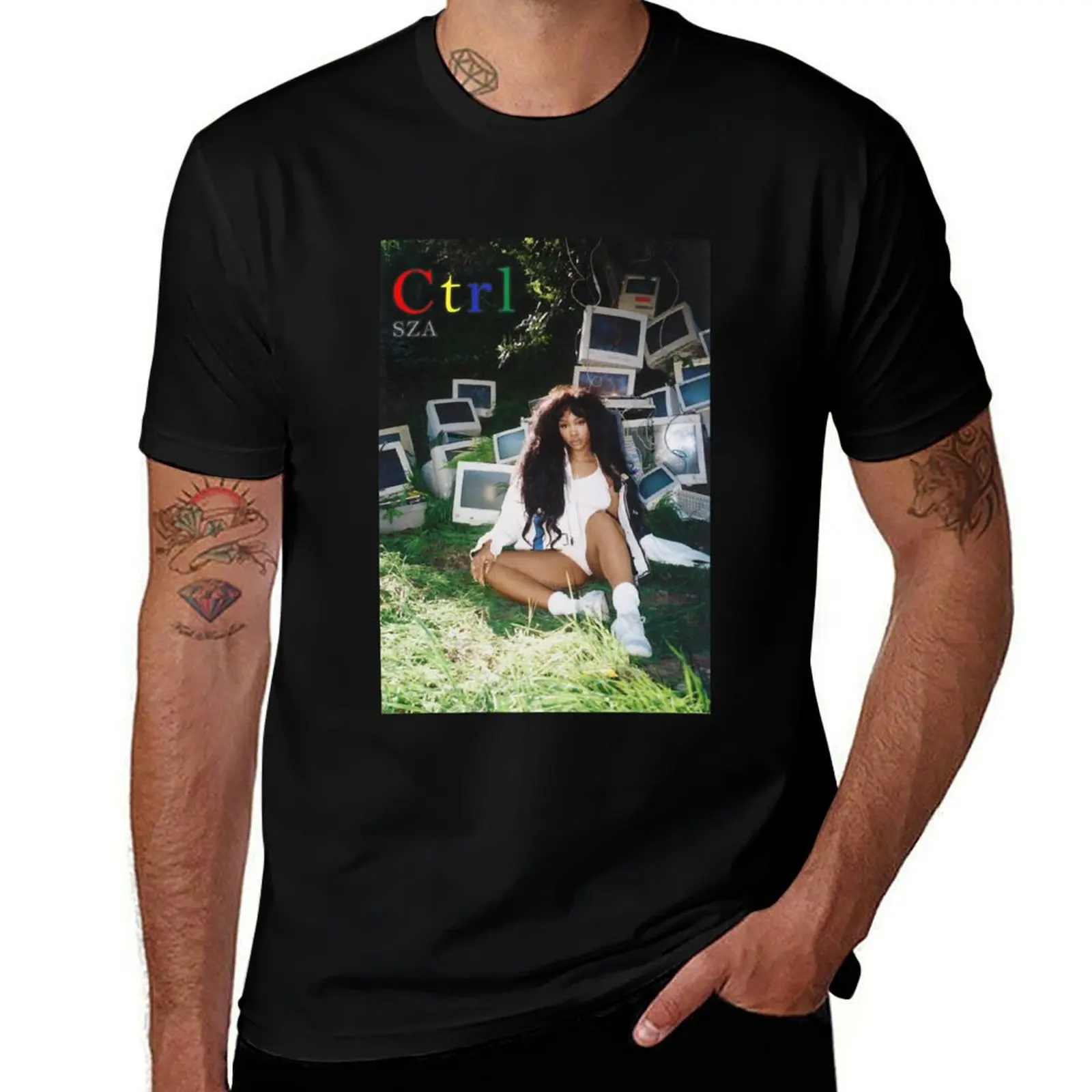 

Sos sza T-Shirt t shirts for man graphic vintage t shirt for man 100 percent cotton cotton t shirts man 100% T-shirt