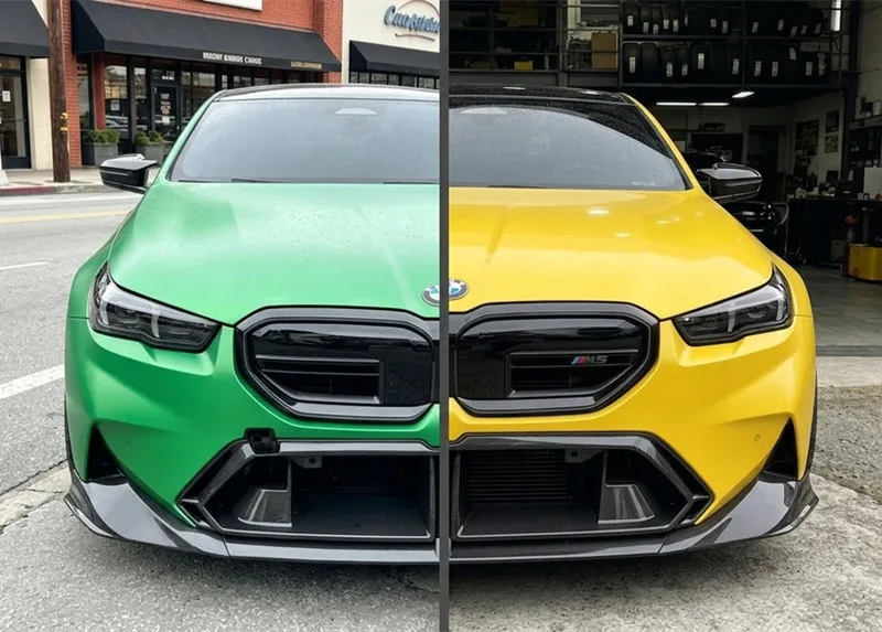 New Arrival AN Style Carbon Fiber 3-PC Design Front Bumper Lip for BMW G90 G99 M5