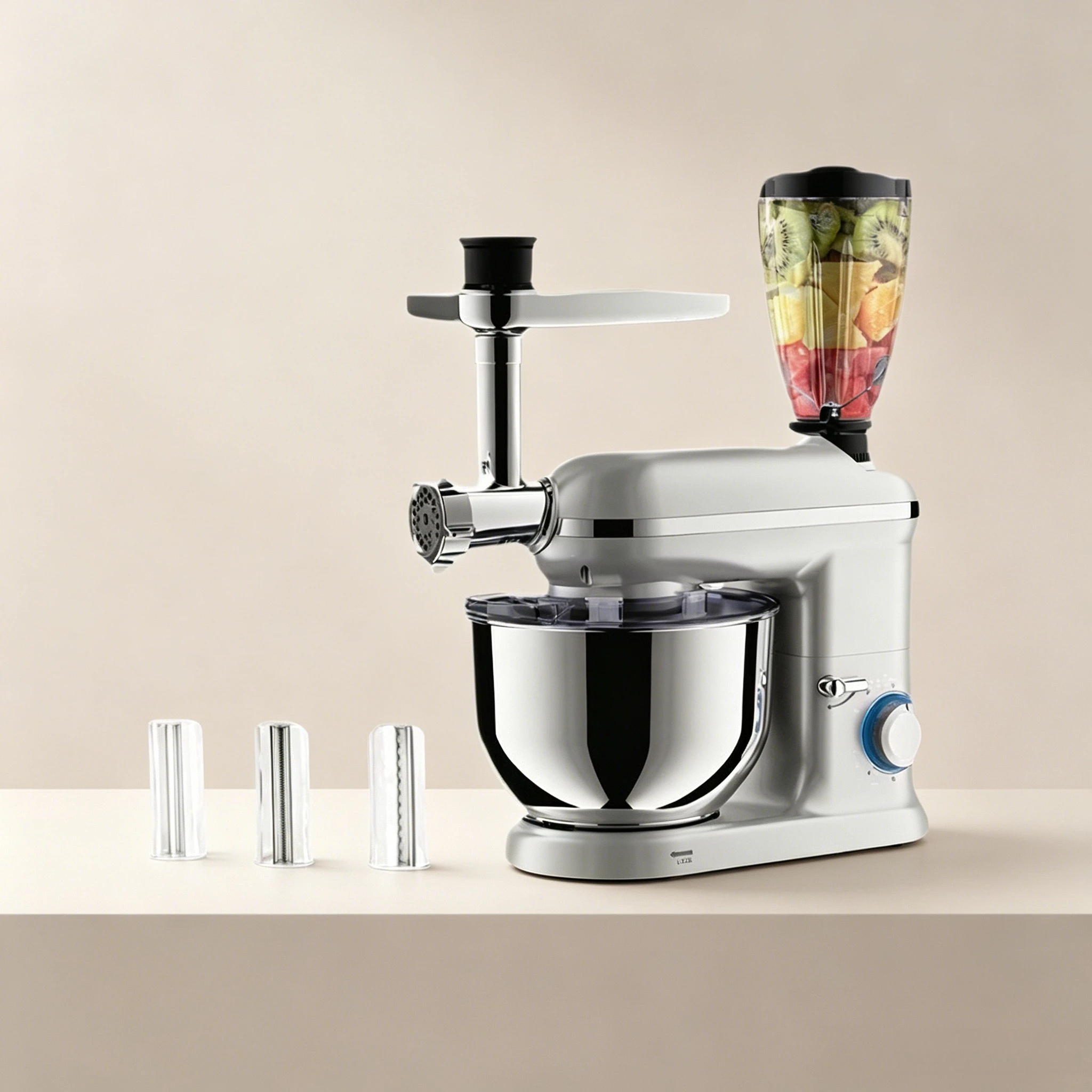 Electric 6L Stand Mixer Multifunction Dough Mixing Machine Meat Grinder Sausage Stuffer Pasta Roller For Home Use