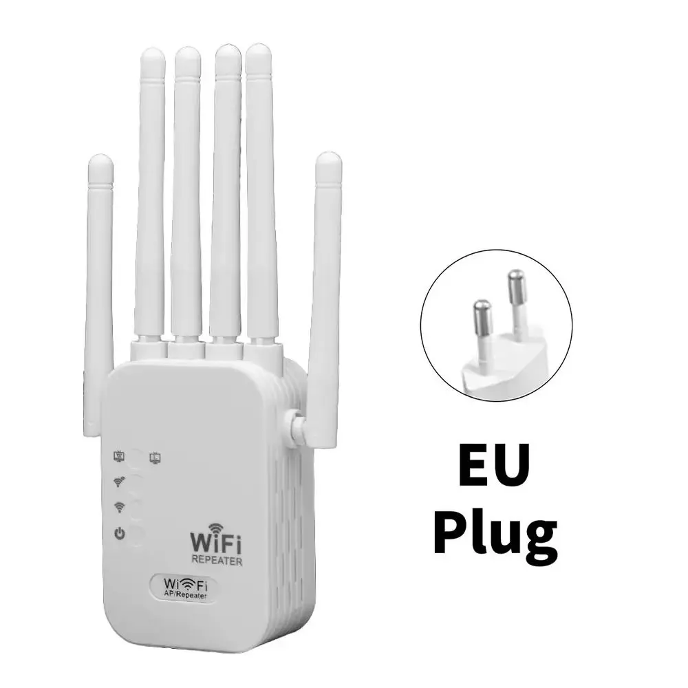1200Mbps WiFi Repeater Dual-Band 2.4G/5G Penguat Sinyal WiFi 802.11ac Wireless WiFi Extender untuk Jaringan Rumah atau Kantor
