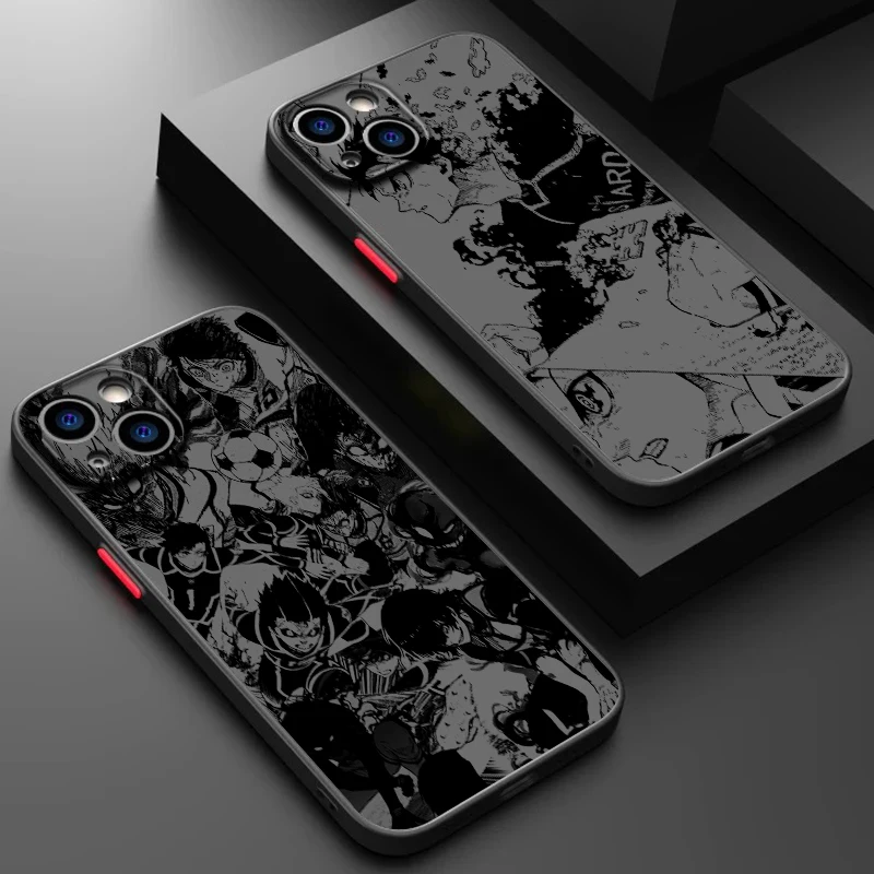 BLUE LOCK-Coque de téléphone translucide conviviale rée, Art mignon, Anime, Apple iPhone 15 14 13 12 11 XS Poly X 8 7 SE Pro Max Plus Mini, Funda