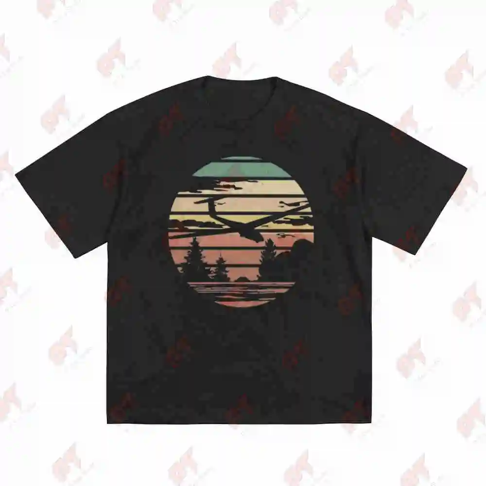 Gliders Vintage Soaring Gliding Short Sleeve Tee 100% Cotton T-Shirt
