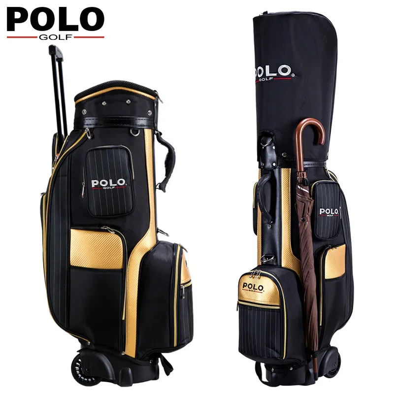 Golf Bags Portable Big Capacity Travel Pack Men Multifunction Lightweight Outdoor Golf Bag with Trolley Tug PLGB001