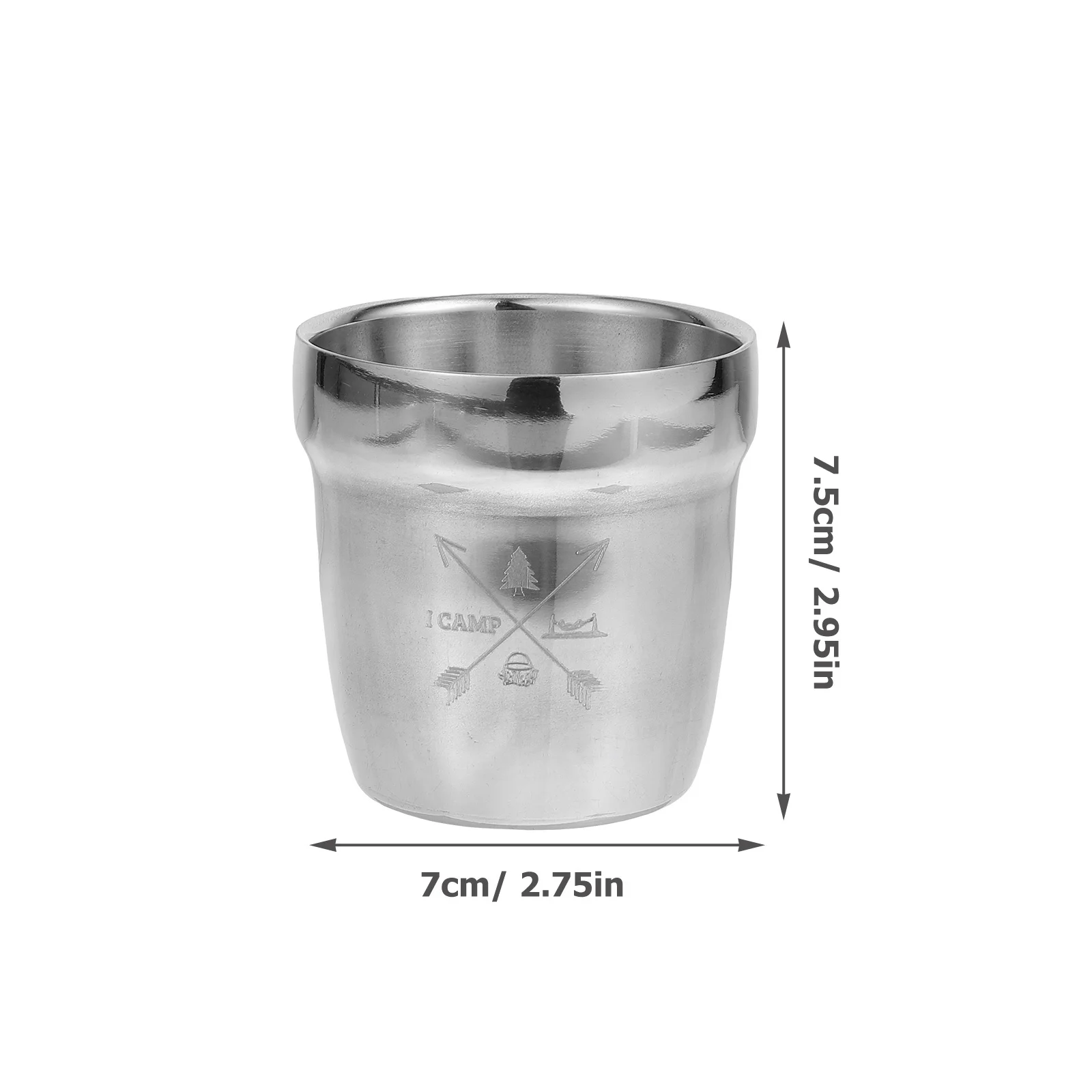1 مجموعة المحمولة كوب ماء من الفولاذ المقاوم للصدأ 500 مللي القهوة القدح للتخييم في الهواء الطلق السفر دائم المعادن شرب بهلوان المطبخ بار #6