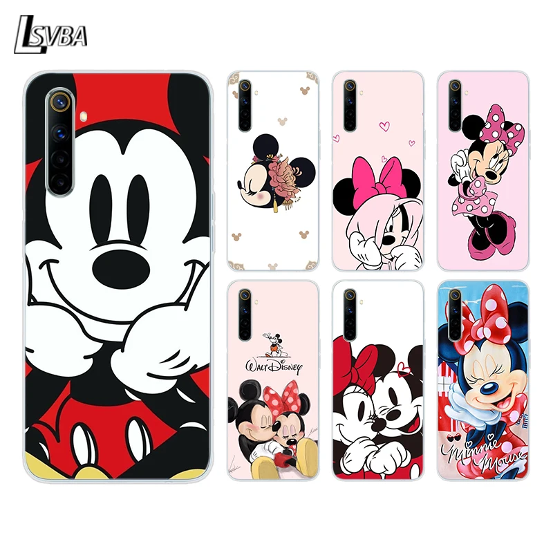 Funny Mickey Minne For Realme C21Y C21 C20 C2 C3 C11 C12 C15 C17 X2 X3 Superzoom X50 Q2 Q2i Pro Soft Black Phone Case