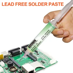 AMTECH-NC-559-ASM 100% Original, flujo de 10cc sin necesidad de limpiar, pasta de soldadura BGA SMD, Reballing