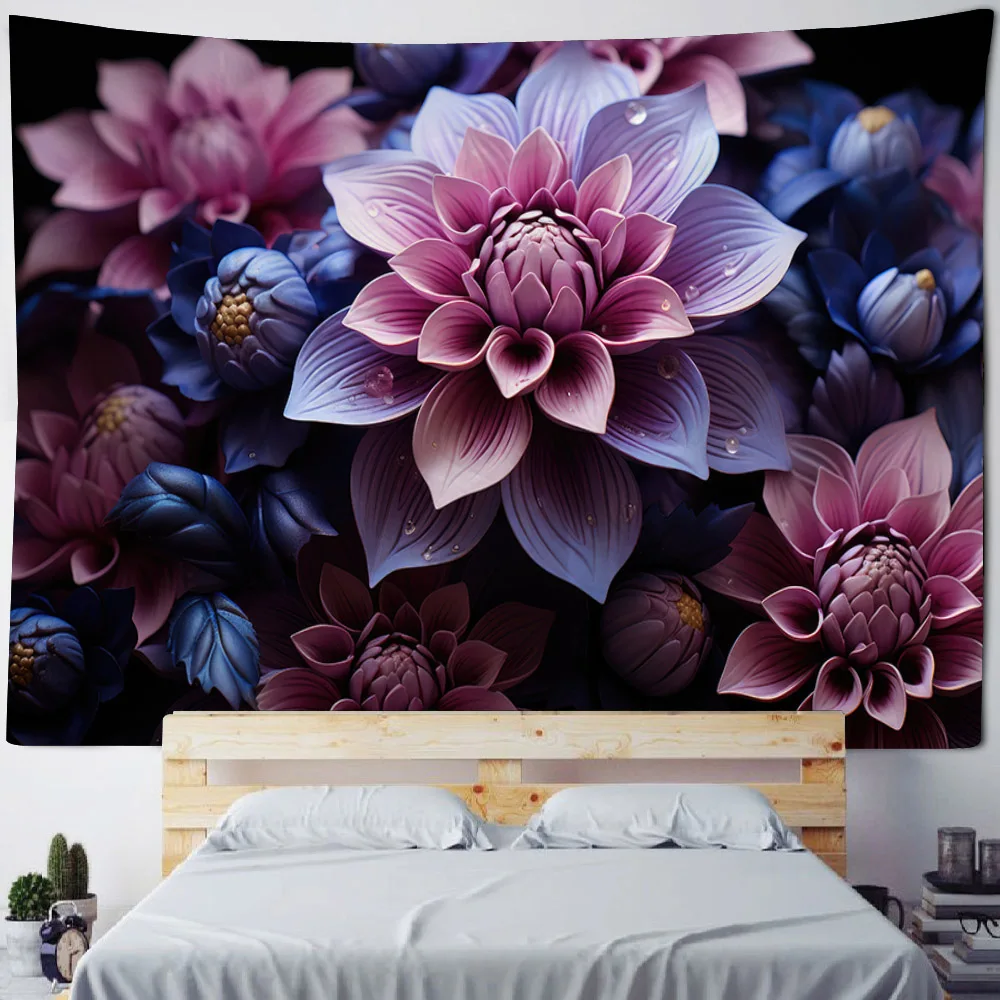 Beautiful flower tapestry room decoration wall hanging cloth cheap Bohemian home wall decoration tapestry bedroom living room - Image 6
