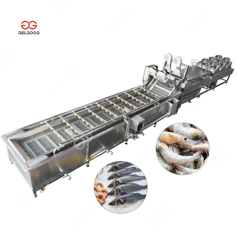 

Gelgoog Fish Processing Washing Machine Wash Line Shrimp Cleaning Equipmentsea transport