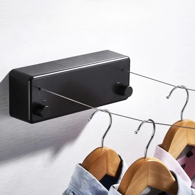 Clothes Line Dryer Bathroom Accessories Drying Rack White/Black/Golden/Silver Clothesline Rack Laundry Dryer Double Layer