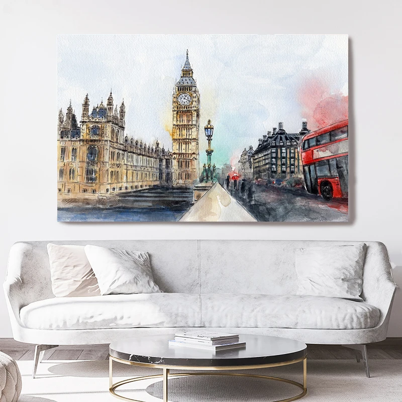 Beautiful Scenery in Italy Posters and Prints Modern Urban Landscape Canvas Painting Wall Art Pictures Home Bar Room Decoration