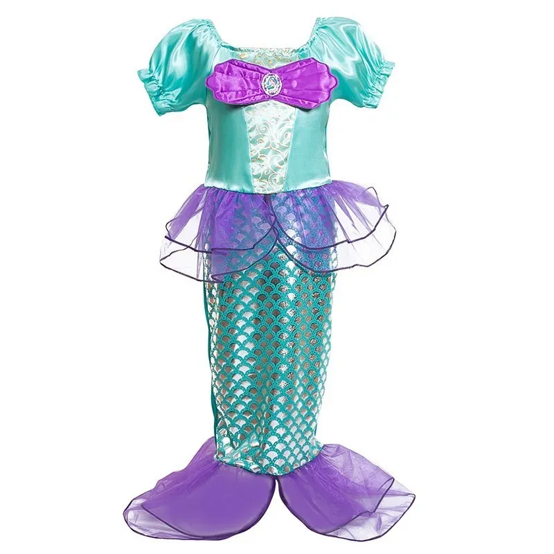 Déguisement Sirène Ariel Pour Fille – Robe Princesse, Queue De Poisson, Accessoires Inclus