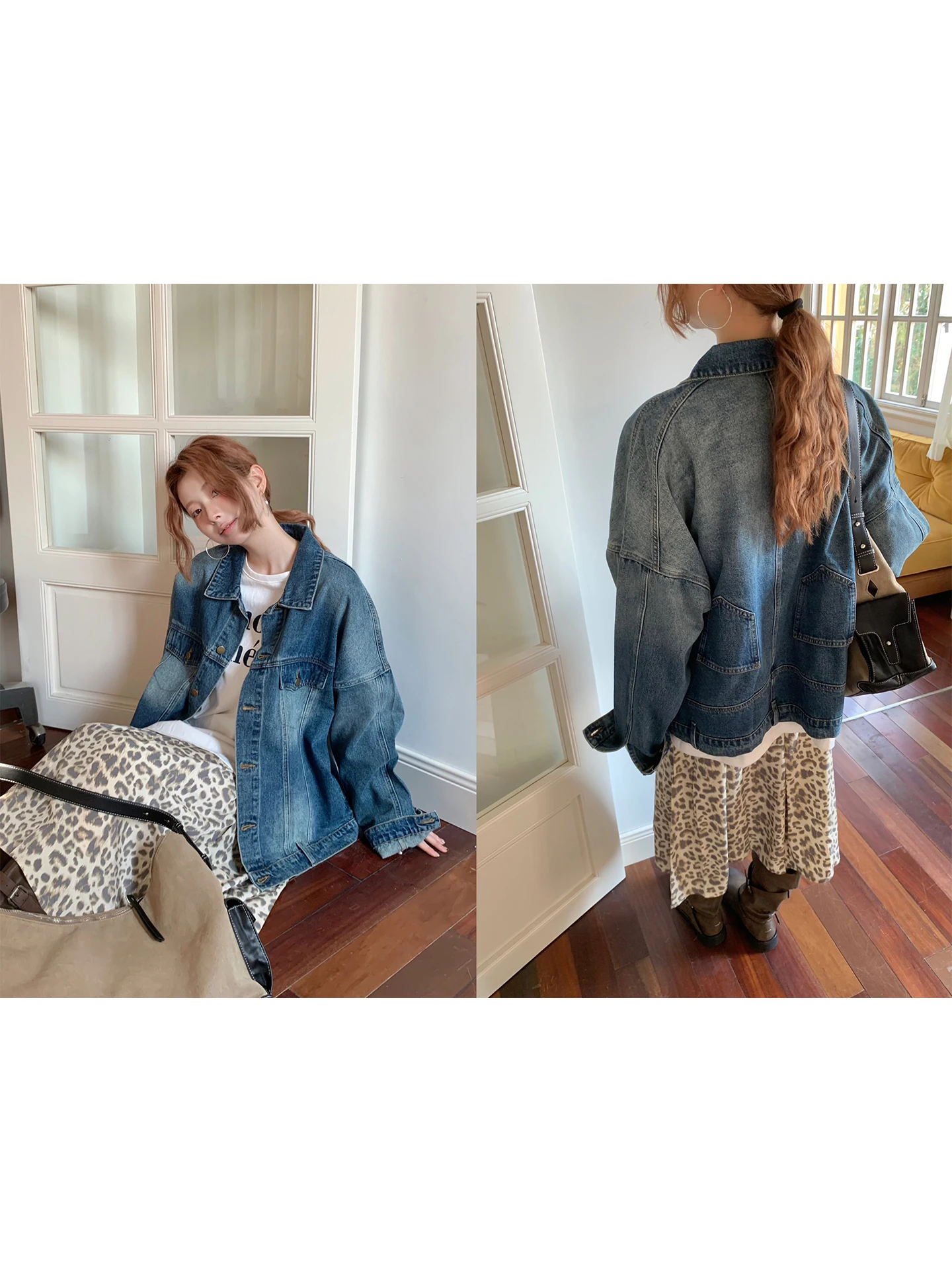 

Женская джинсовая куртка в стиле ретро из чистого хлопка с эффектом потертости, металлическими пуговицами и состаренной обработкой, в британском стиле, верхняя одежда