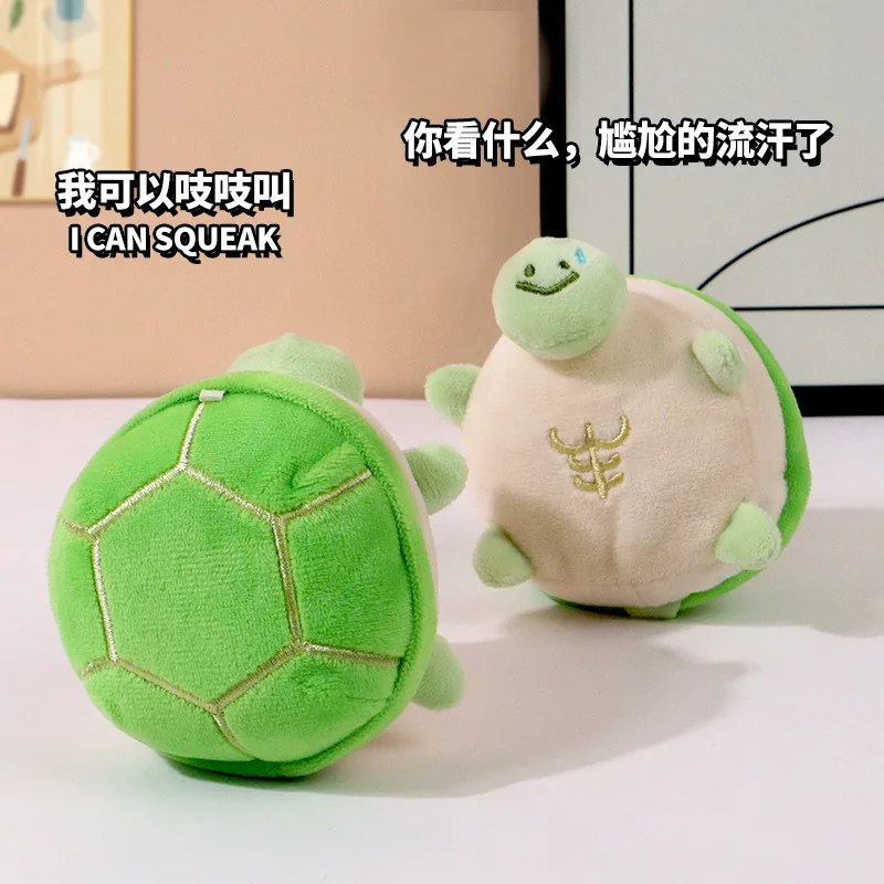 10CM New Cute Squeak Sea Turtle Plush Toy Stuffed Animal Keychain Lovely Soft Plush Tortoise Dolls For Christmas Kid Gifts 2025