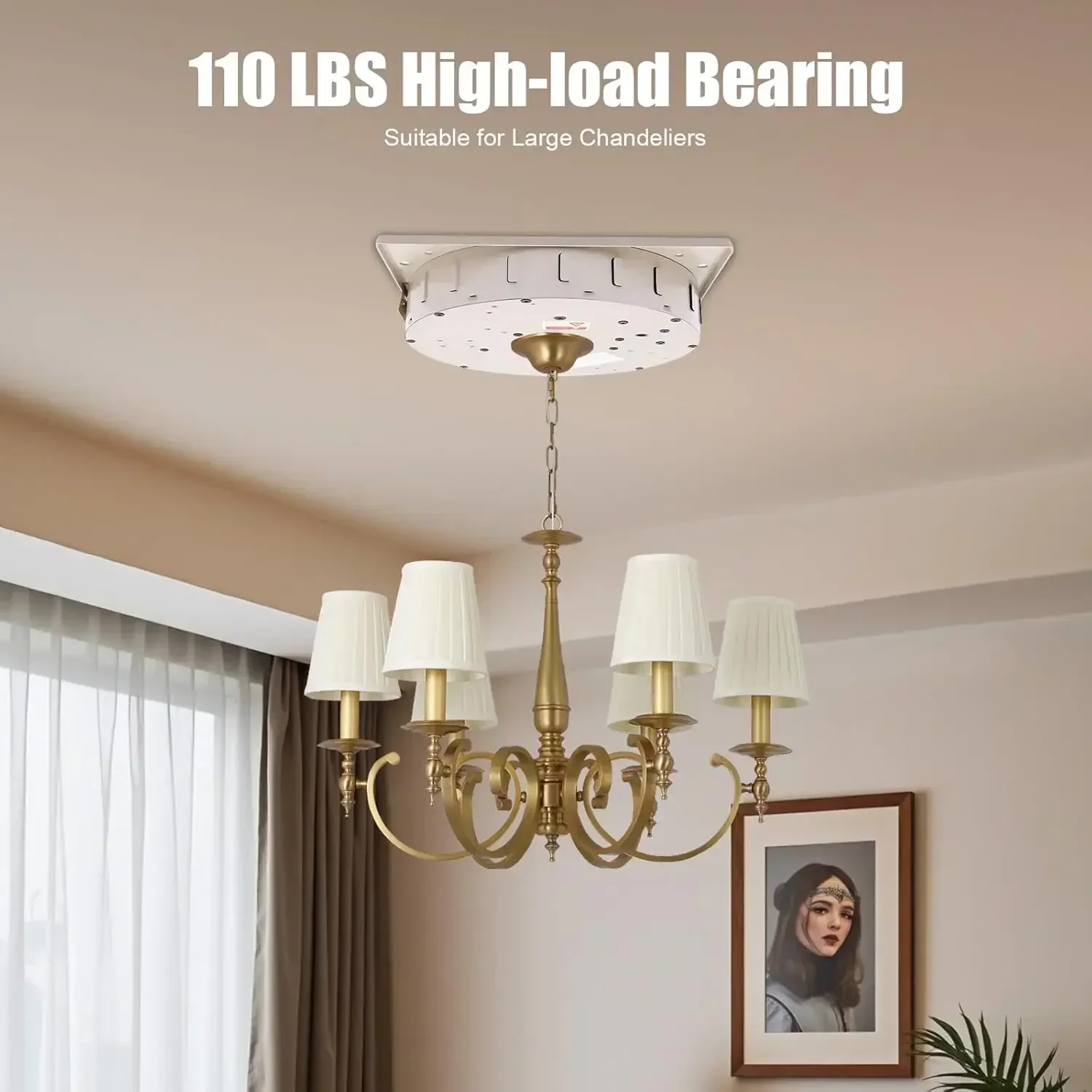 

Electric Chandelier Lift, 2-in-1 Chandelier Lifting System with Remote Control and Wall Switch, Villa Chandelier Lifter NEW