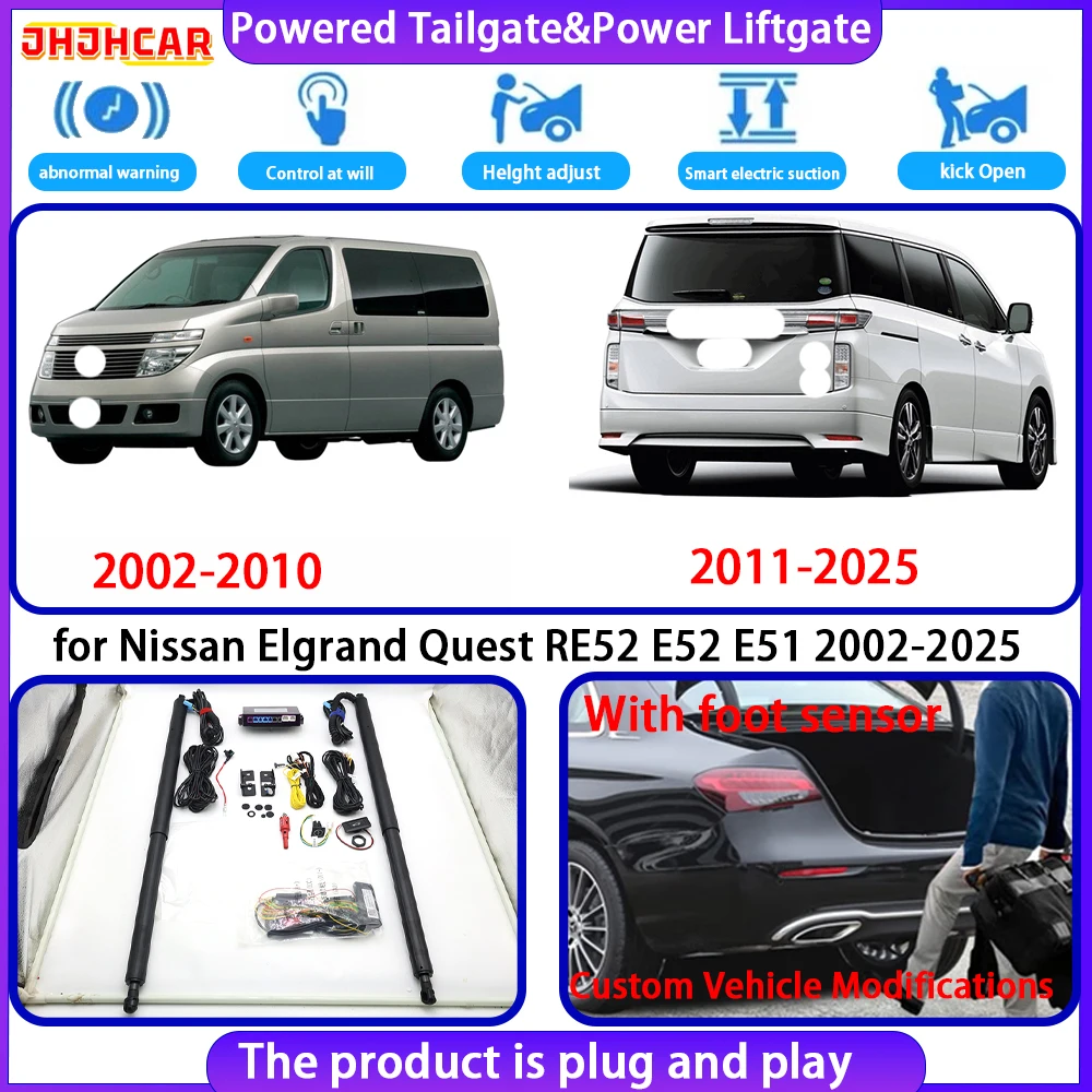 for Nissan Elgrand Quest RE52 E52 E51 2002-2025 OEM Smart Automatic Electric Powered Tailgate Power Liftgate Tailgate System