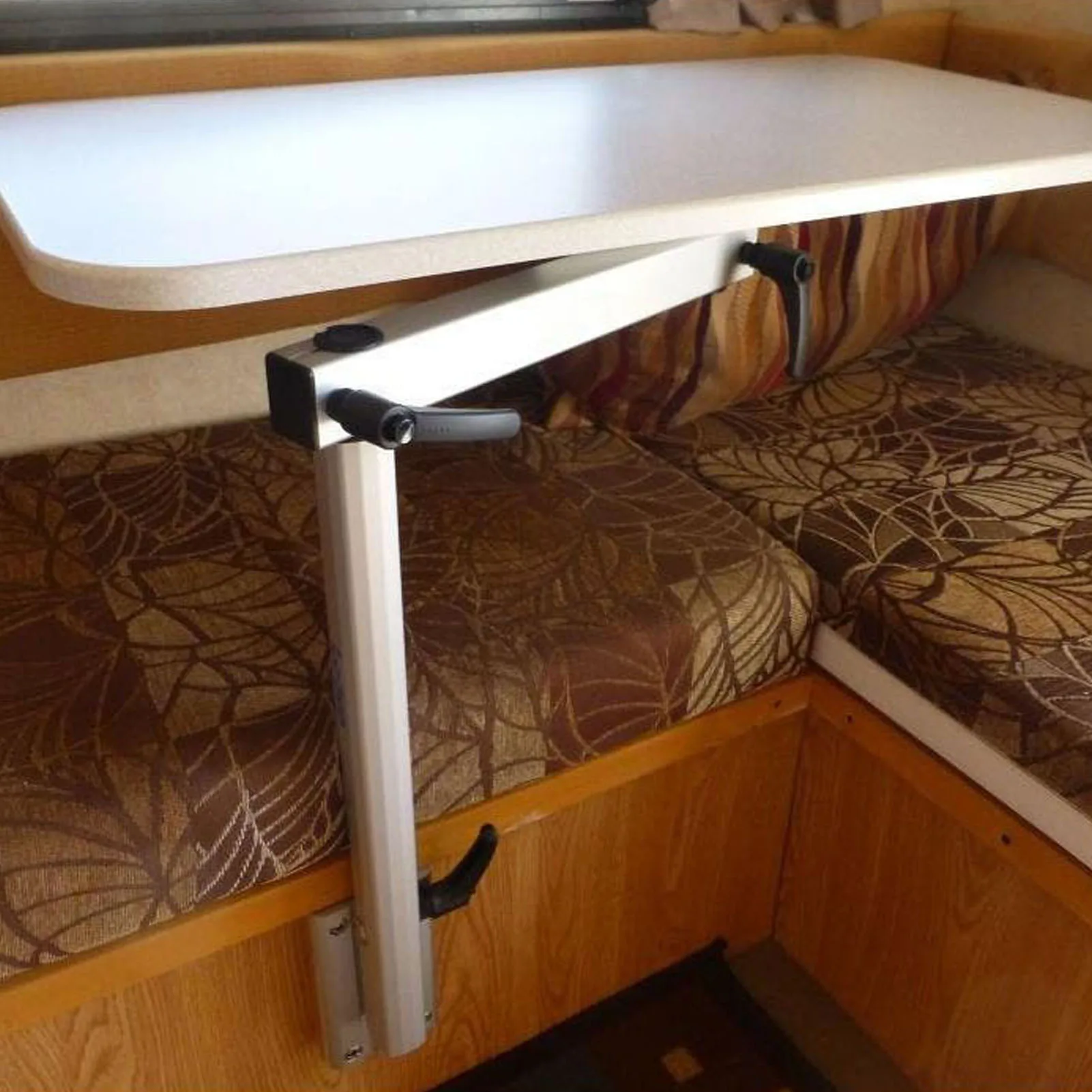 RV Removable Table Leg Aluminum Alloy White High Stability 360° Swivel Telescopic Table Leg Anti Oxidation for Yachts