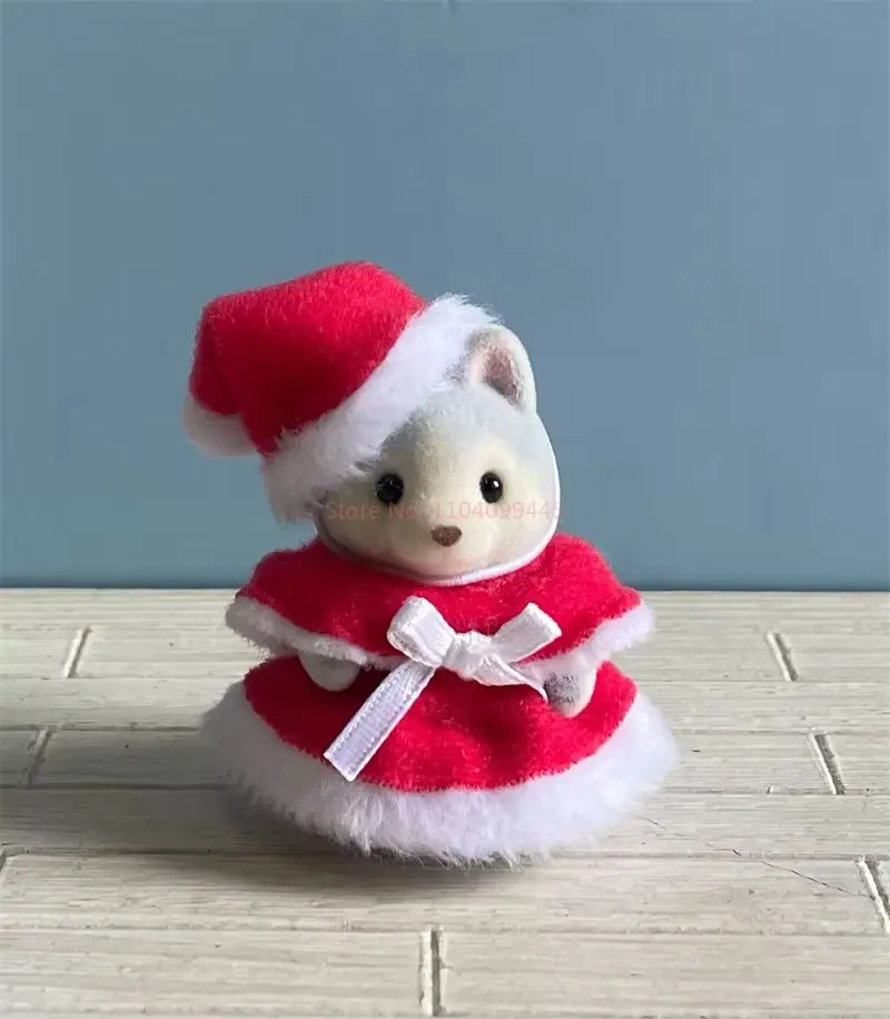 Sylvanian Families Figurki Anime Baby Serie T فاines Figurka Zabawki Dla Dzieci Szczęśliwych Świąt Przyjaciół Rodzinna Lalka Prezenty Świąteczne