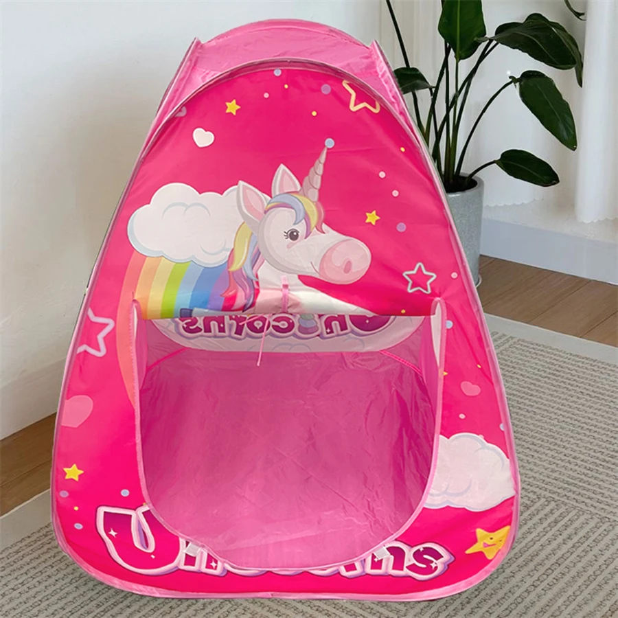 Tienda de juegos Pop-Up para niños, unicornio, juegos para interiores y exteriores, casa plegable, juguetes conveniente para llevar, regalo perfecto para niños, 1pc