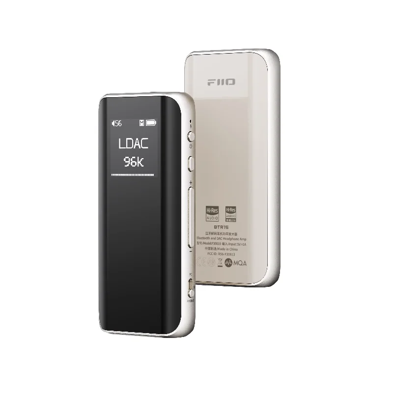 FiiO BTR15 Bluetooth 5.1 Receiver USB DAC AMP Hi-Res Headphone Amplifier 2* ES9219MQ DSD256 LDAC/aptX 3.5/4.4mm Output