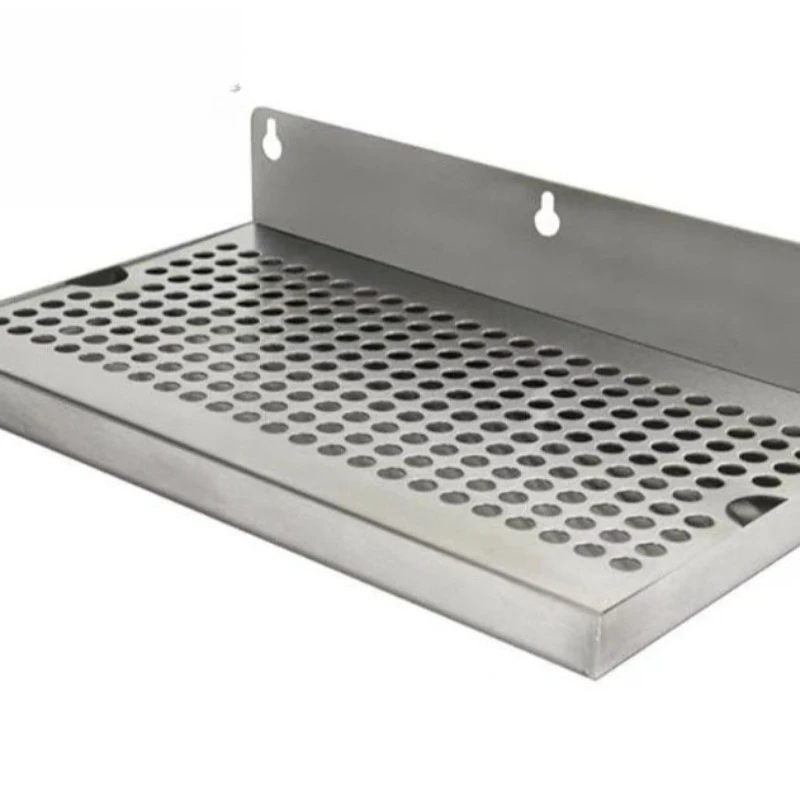 304 Stainless Steel Wall‑Mount Drip Tray Rectangular Bar Liquid Catch Plate Beer Draining Tray