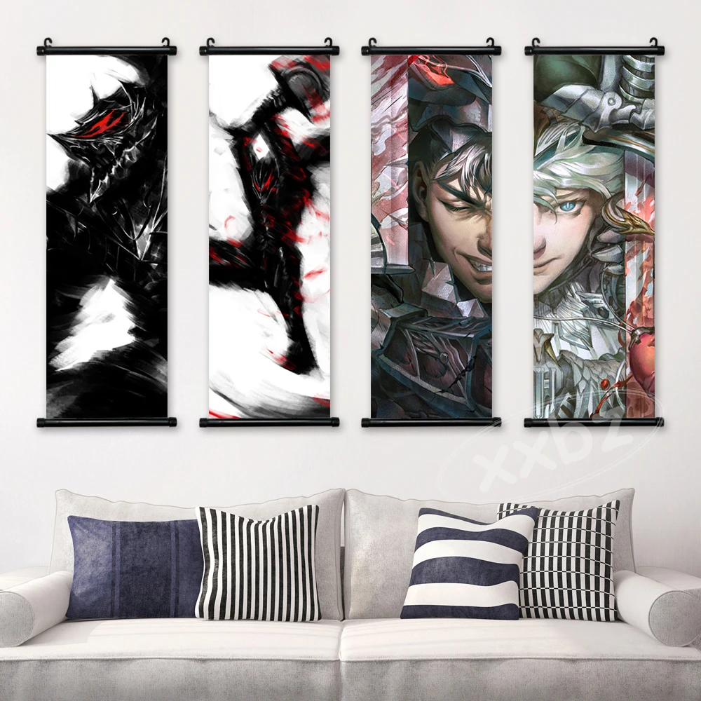 Klassische Anime Berserker Home Dekoration Poster Guts Figuren Wand Kunstwerk Hängen Malerei Schriftrollen Bild Leinwand Druck Wandbild Zimmer – Detail 3