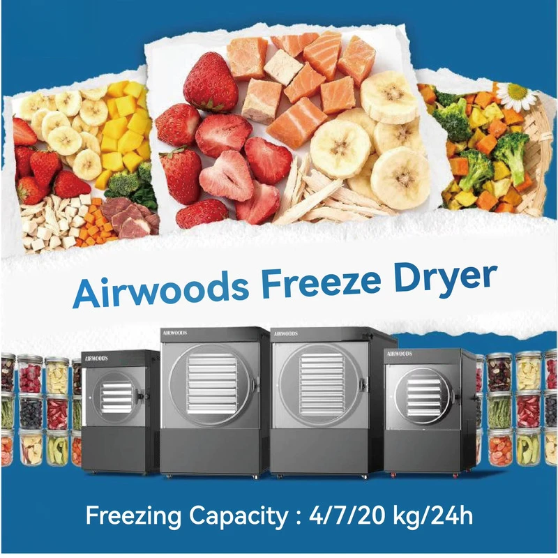 Secador por Congelación Airwoods con Certificación CE, Bajo Consumo de Espacio, Silencioso, Gran Capacidad, 1400W, para Uso con Gatos, Motor de 110V-240V