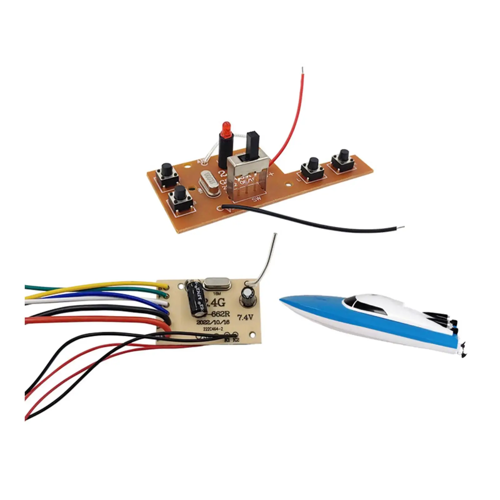 4 Ways Circuit Board Accessories Upgrade Spare Parts DIY PCB Transmitter Receiver Board for Ship Boats Tank RC Hobby Car Trucks