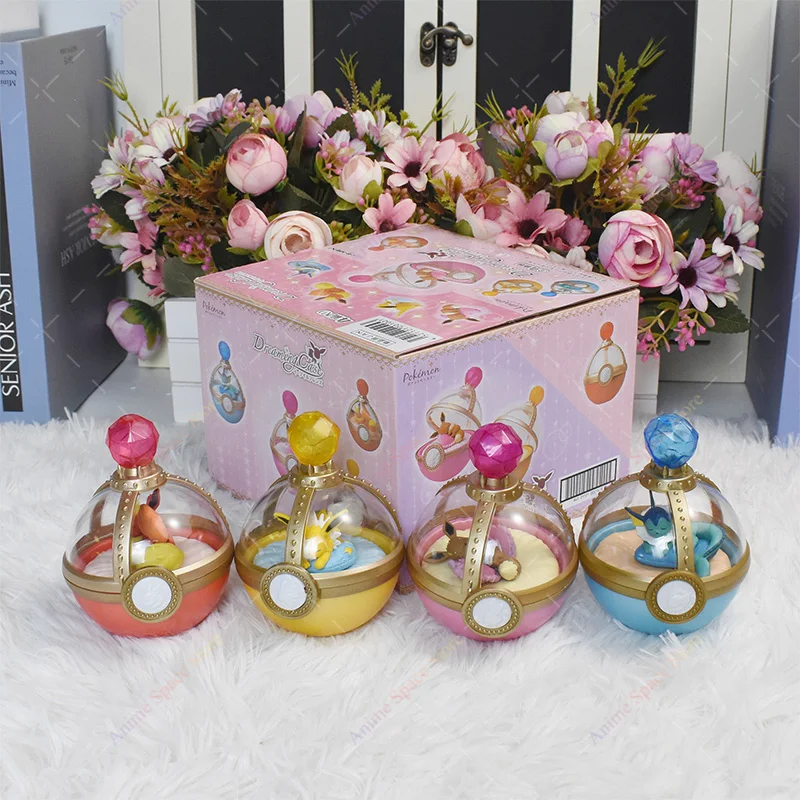 Wholesale Pokemon Figure Eevee Sleeping Figurine Toys PVC Action Model Dreaming Case 2 Sylveon Umbreon Vaporeon Glaceon Elf Ball