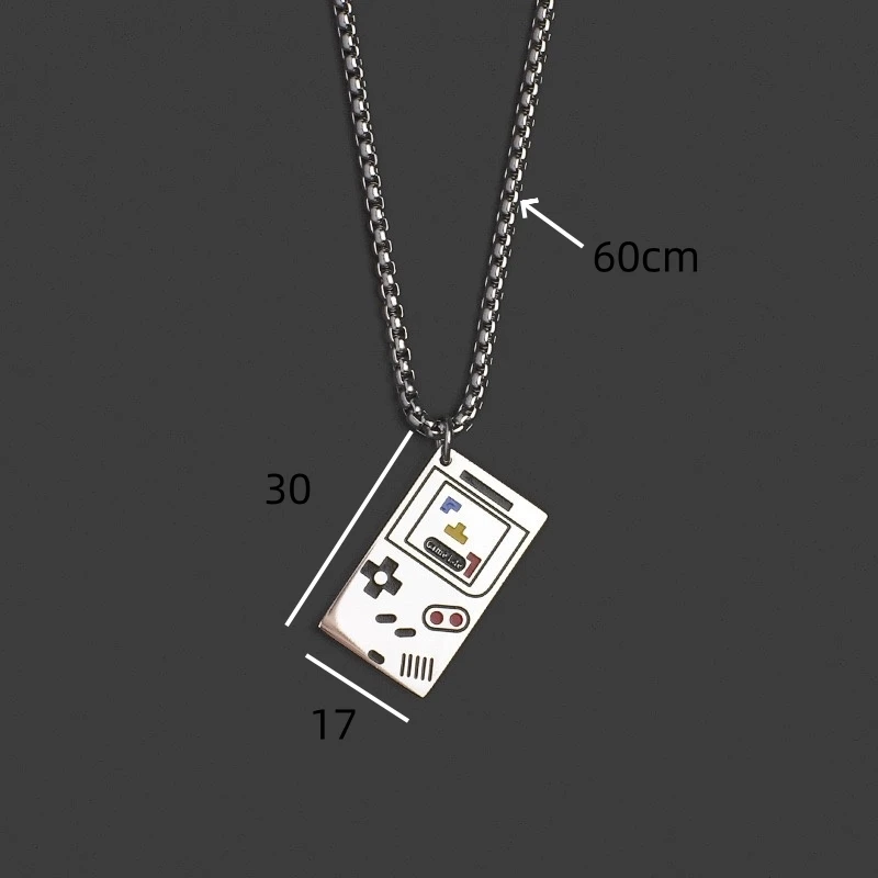 New Trendy Game Controller Pendant Stainless Steel Necklace Couple Street Trendy Necklace Party Necklace Lucky Gift