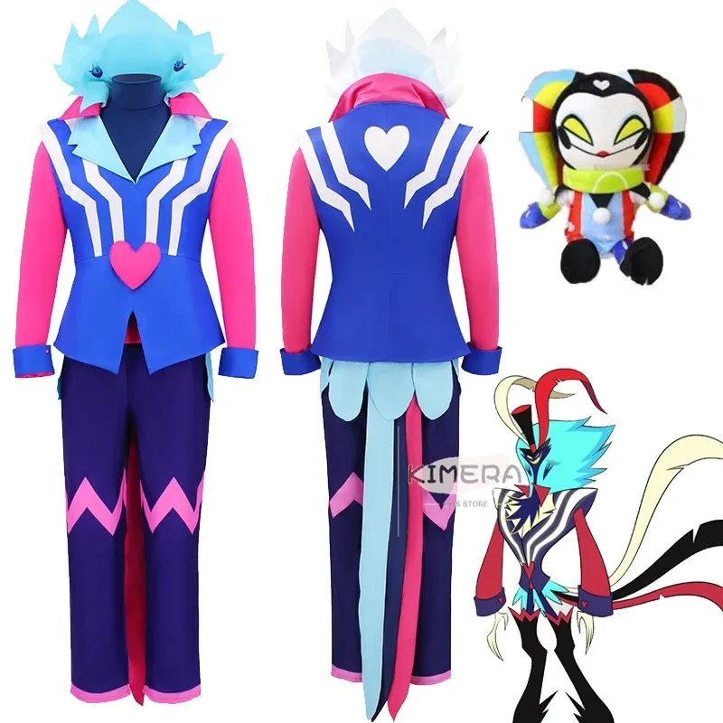 

Asmodeus Ozzie Cosplay Costume Helluva King of Lust Boss Halloween Fancy Suit Helluva Big Daddy Carnaval Party Couple Mens Suit