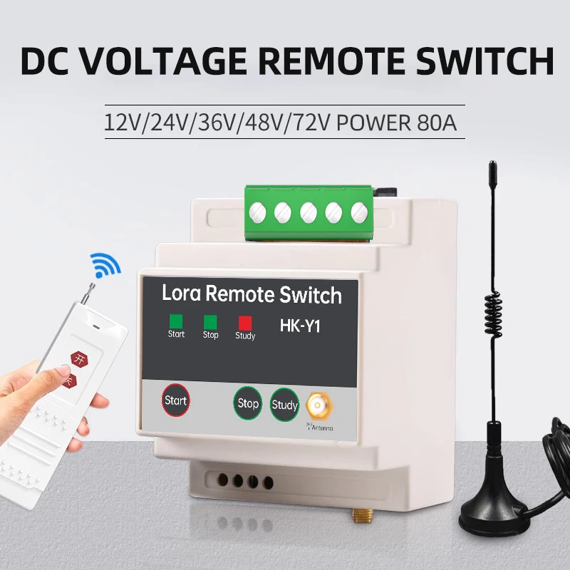 DC 12V24V48V72V Wireless Remote Control Switch Remote Control Intelligent Water Pump Car Battery Disconnect Relay