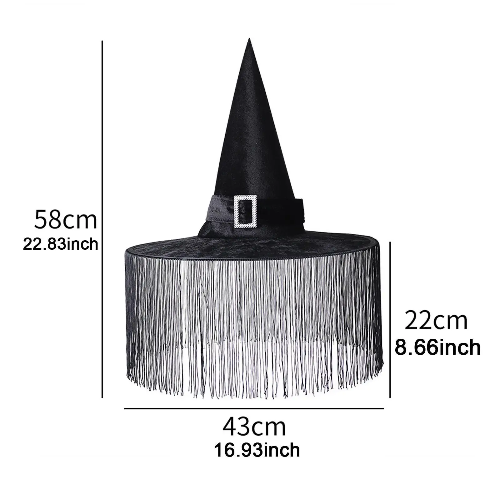 Halloween Heksenhoed Halloween Cosplay Heksen Cap voor Carnaval Cosplay Party