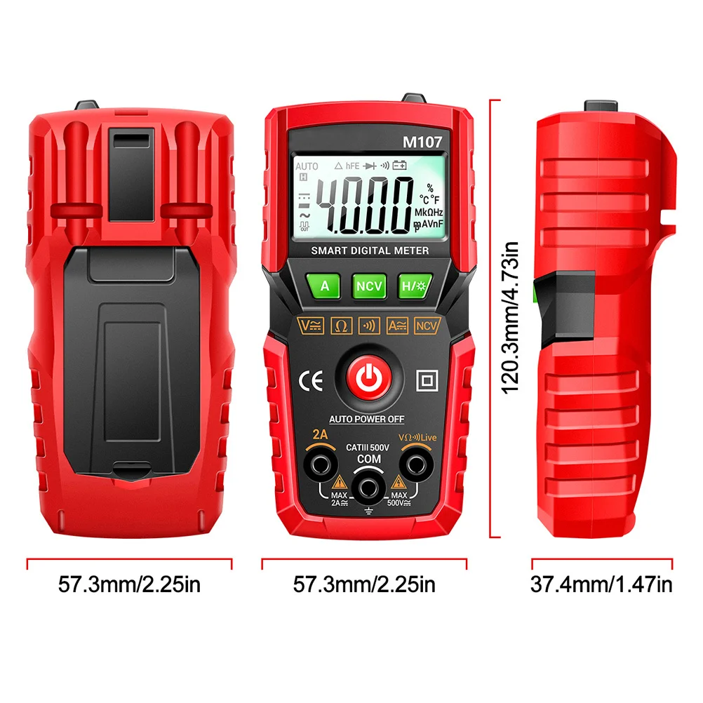 المهنية 4000 التهم ذكي المتعدد السيارات المدى الفولتميتر الرقمي تستر تردد السعة استمرارية ديود