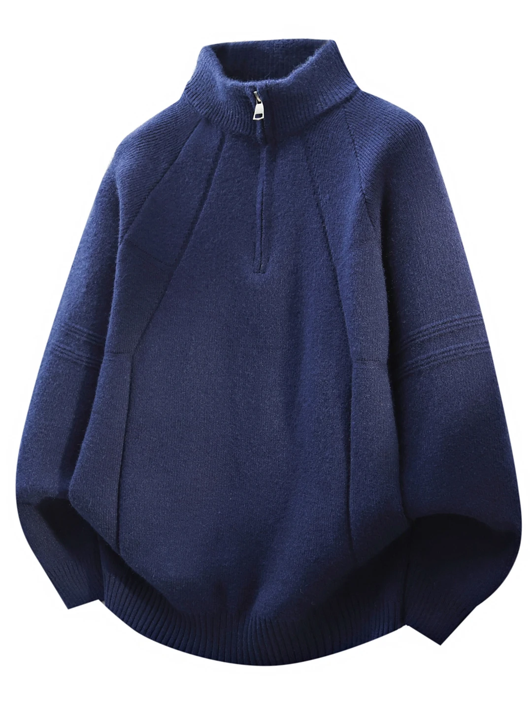 

Мужской свитер с воротником-стойкой на молнии, однотонный, повседневный, с длинными рукавами, удобный, мягкий, из средней пряжи, зимний, модный