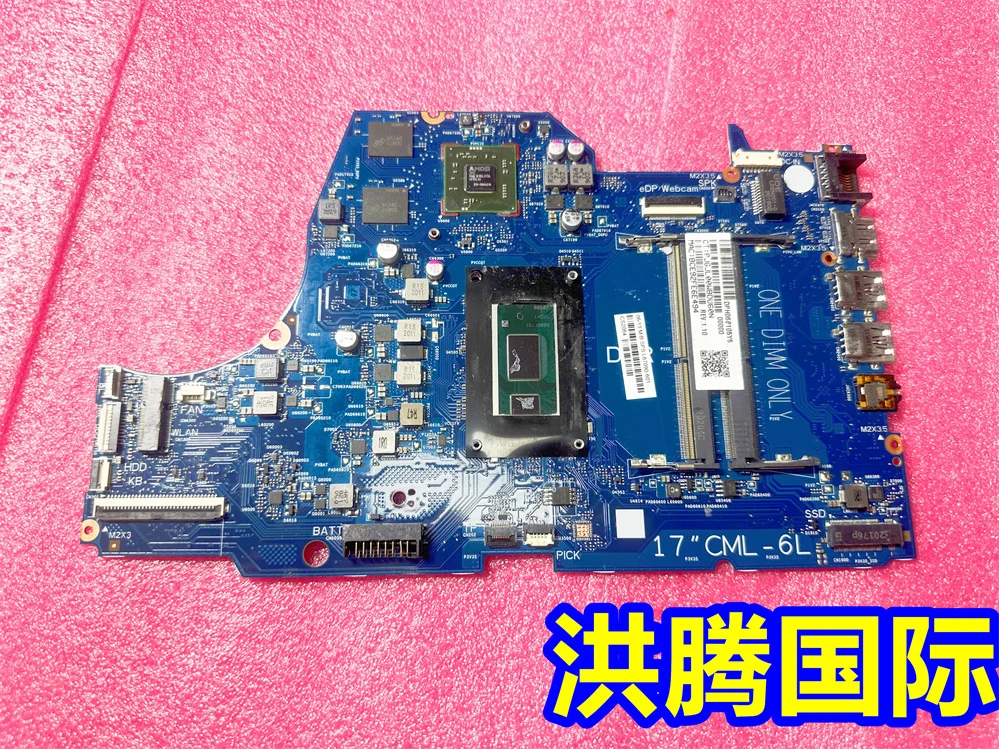 SNAPE92-6050A3107701-MB-A01 FOR HP 17t-by200 LAPTOP MOTHERBOARD WITH i5-10210U CPU L67088-601 TEST OK