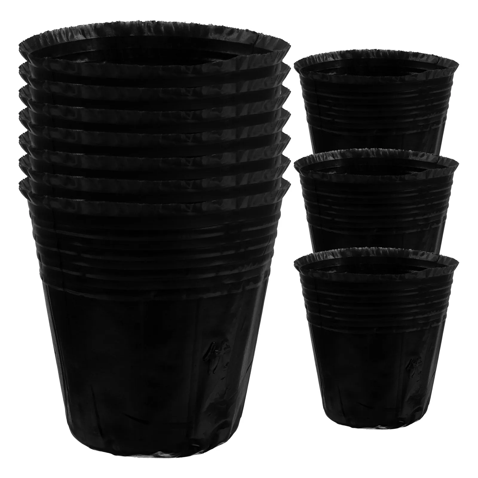 

100 Pcs Seedling Bags Durable Planting Cups Garden Growing Supplies Small PE Material Holes Bottom Water Retention Drainage