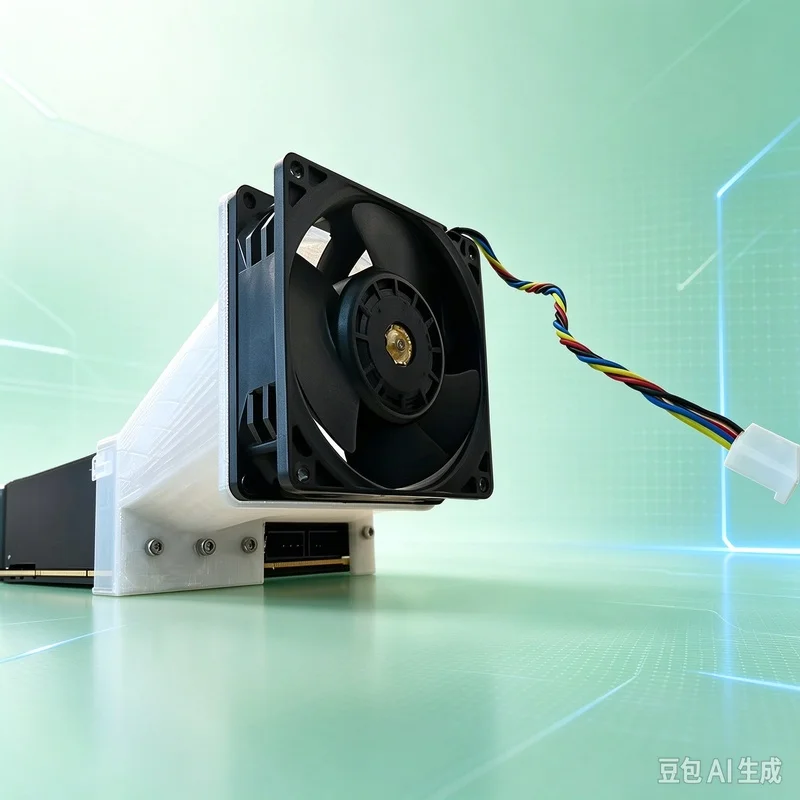 New A+ For AMD For Radeon Instinct MI25 MI50 V620 Compute GPU 8CM Add-on Cooling Fan 4-Pin PWM 10000 RPM