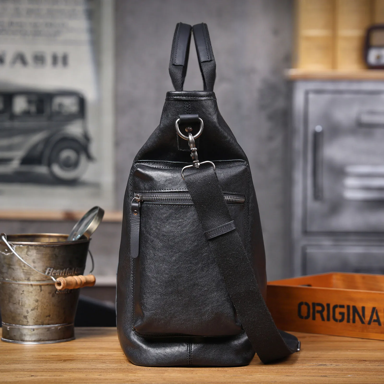 Brifecase de cuero genuino para hombre, bolsos para ordenador portátil de 15 pulgadas, bolso de Cuero de vaca Simple, cu